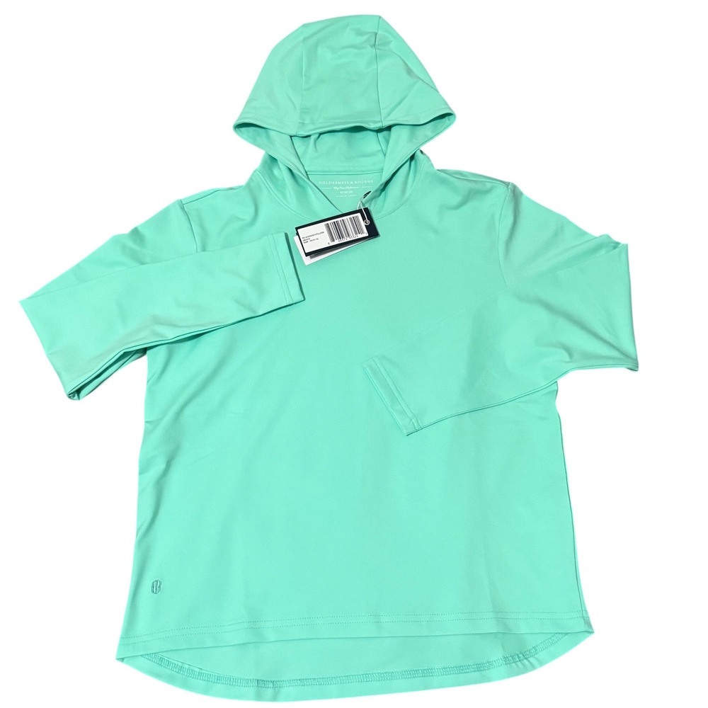 Holderness & Bourne Jackson Boys Pullover Abaco Green Hoodie M 10-12 Dry Luxe‎